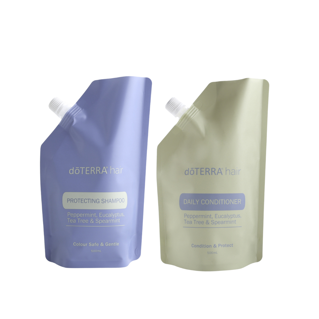 dōTERRA hair Shampoo & Conditioner Refill Pouch Bundle